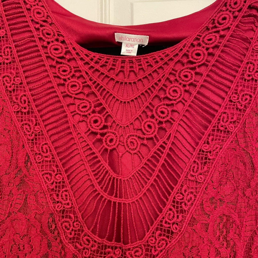 GW, Red lace mini dress